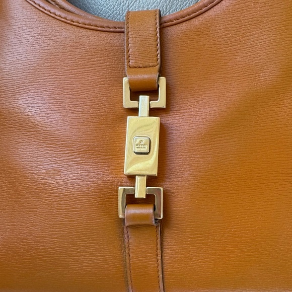 Certified Authentic Gucci Jackie Tan Leather Bag, COA - Picture 12 of 14